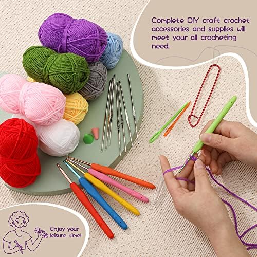 LOKUNN Crochet Kit for Beginners 102 PCS Beginner Crochet Kit for Adults - Image 5