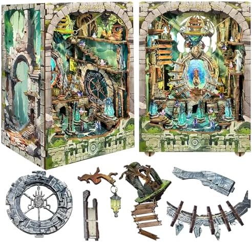 Spilay Book Nook Kit for Adults, Magic Miniature House Building Kit by SpilayDIYDollhouseMiniature