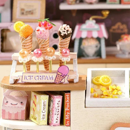 Wizardi DIY Miniature Kit - Ice Cream Shop Tiny Home kit. - Image 3