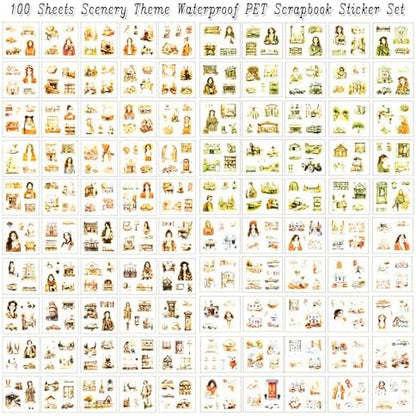 Autumn Stickers for Journaling, 448 Pcs Transparent PET Set - Image 6