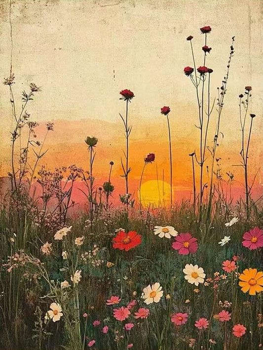 OJTOYART Flower Paint by Numbers Kit for Adults, Wildflower Adult Painting by Numbers for Beginner on Canvas, DIY Hand Painted Oil Paintings for Home Wall Decor 16 X 20 inch by Unknown