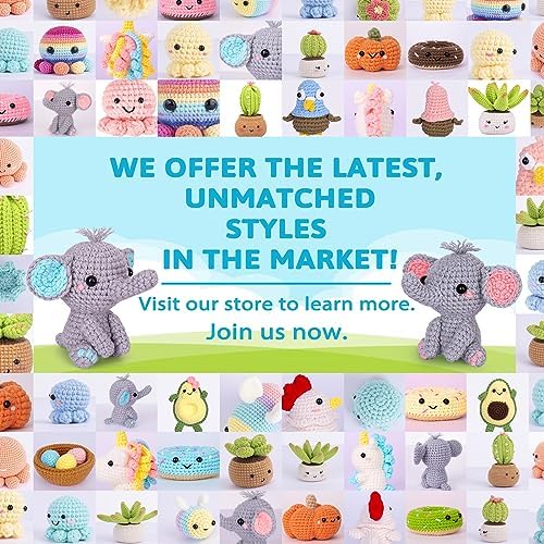 Crochet Kit for Beginner, Upgraded Easy Yarn Crochet Starter Kit w Step-by-Step Video Tutorials, Beginner Crochet Kit for Adults & Kids, Men & Women, Complete Kit Included, 3Pack Whale Family - Image 5