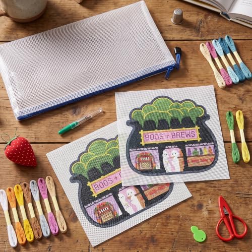 XunYee Needlepoint Canvas Kit, Halloween Boos and Brews - Image 6