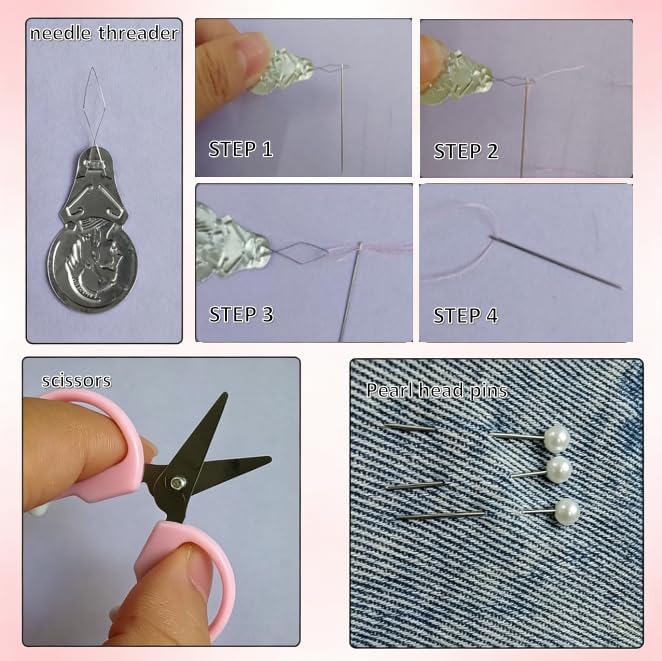 Obear 2 Pack Mini Sewing Kit - Emergency Travel Repair Set with Threads, Needles & Scissors for Beginners, Camping & Daily Use - Image 6