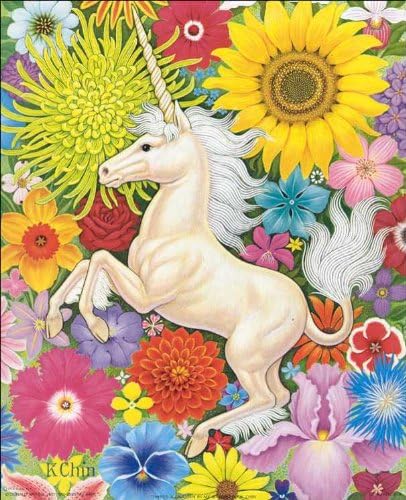 DSC Unicorn and Flowers Paper Tole 3D Decoupage Craft Kit Size 8x10 inches K9426 by DSC