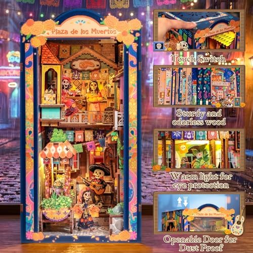 Cutefun Book Nook Kit for Adults, DIY Miniature House Mexican Art & Culture - Image 3