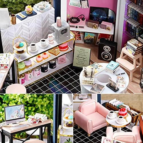 DIY Miniature Dollhouse Kit with Furniture Plus Dust Proof for Teens Adults - Image 4
