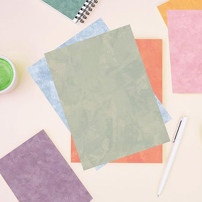 Scrapbook Paper 12x12, Double-Sided Suede Textured Scrapbook Paper Set 24 Sheets/ 24 Designs, Bohemian Patterned Craft Paper for Junk Journals Greeting Cards Album Decoration (Soft Romantic, 12x12 in)