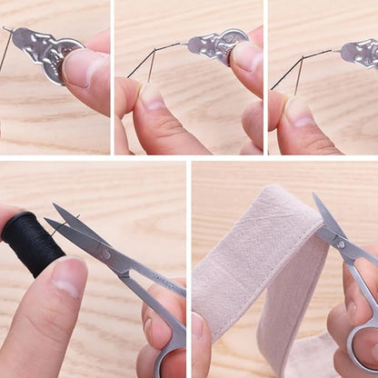 Saker Stitch Book Embroidery Kit: All-in-One Linen Embroidery Reference Guide with Multiple Sewing Tools, Floss, Needles & Scissors - Portable Embroidery Kit for Beginners Enthusiasts, Handmade Gift