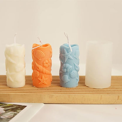 3D Silicone Cylinder Mold - Clay & Resin Casting Molds for Candle Making