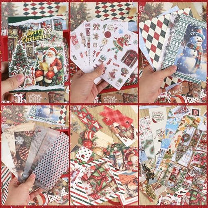 Koqye Christmas Scrapbook Kit, 157‑Piece DIY Holiday Craft Supplies - Image 6