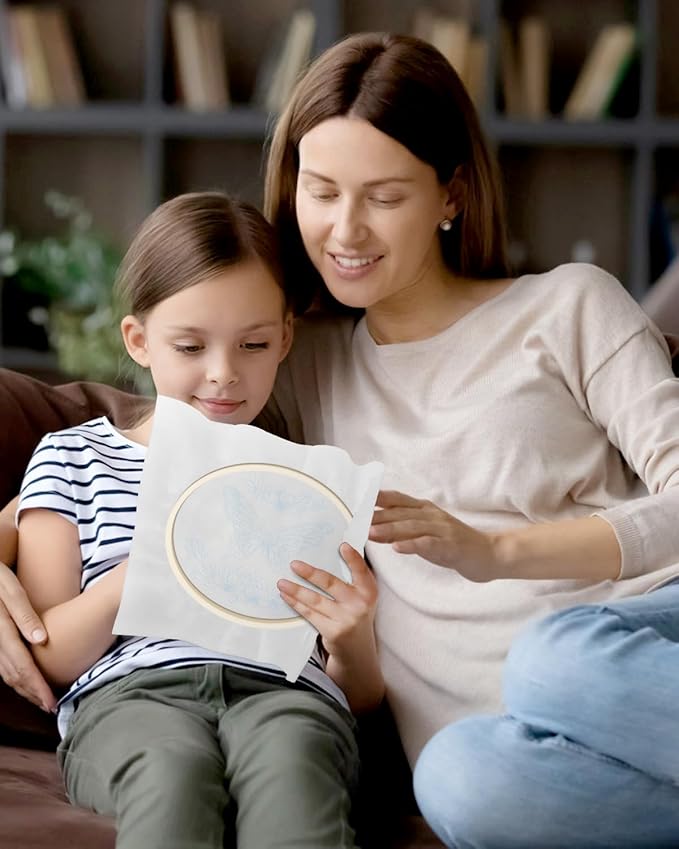 ERKOON 5 Sets Embroidery Kit for Beginners (Butterfly and Flower)