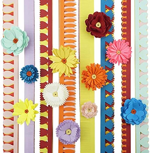 FAZHBARY 20 Inch / 50 CM Quilling Paper Flowers Kit Colorful 8 Different Petal Paper Quilling Strips Bulk for DIY Handmade Art Crafts - Image 4