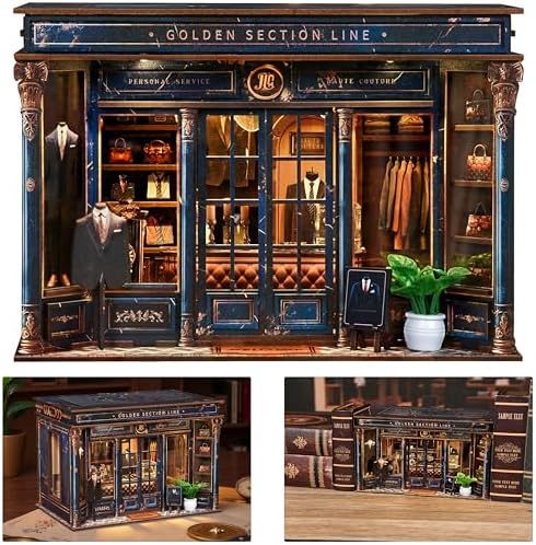 ISSEVE Book Nook Kit, Miniature Dollhouse Booknook Kit Bookshelf Decoration by ISSEVE