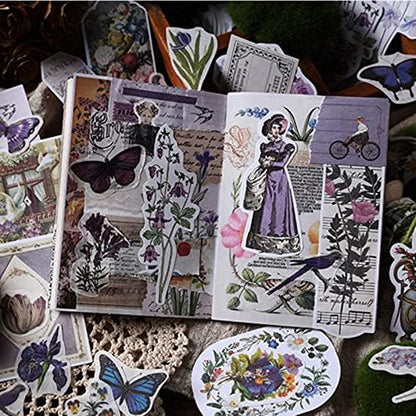 Esweny 200PCS Vintage Scrapbooking Supplies Kit, Scrapbook Sticker Paper Pack for for Planners Aesthetic Cottagecore Room Decor Wall Art Collage Album - Image 7