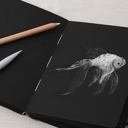 Pro Art Premier Sketch Book Travel 6"x 4" Black 74lb Black 80 Sheets, Sketch Book, Sketchbook, Drawing Pad, Pad, Drawing Paper, Art Book, Paper, Sketchbook for