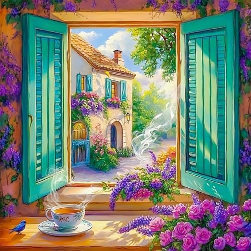 Ycydilirab Landscape Paint by Number Adult - Paint by Numbers Kits for Adults,Canvas Paint by Numbers for Adults,Drawing Colorful Paintworks Artwork for Adult Home Wall Decoration and Gifts16x16inch by Ycydilirab