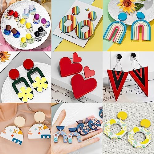 Clay Earring Making kit,32 Cutters,24 Clay,30 Hooks&Rings,Gift Box for Teen - Image 2