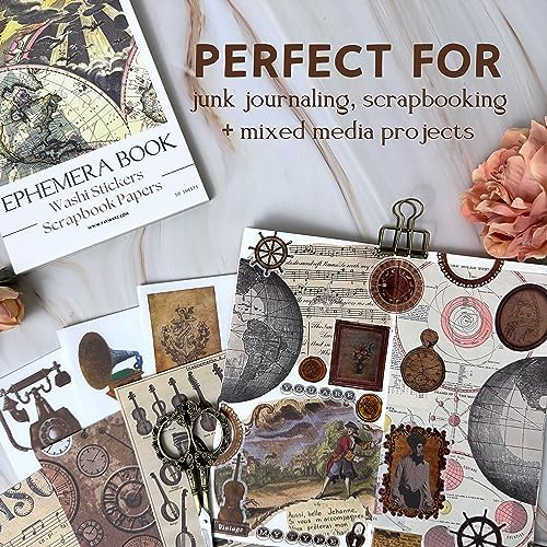 Junk Journal Supplies with 410+ Washi Stickers & Vintage Scrapbook Stickers - Image 2