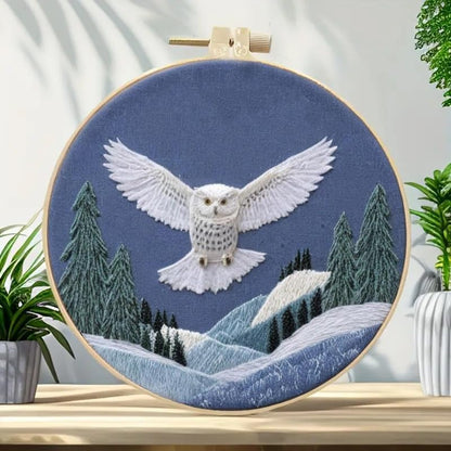 Huacan 1pc Owl Embroidery Kits for Adults Animal Home Decoration Modern Wall Stickers Cross Stitch Patterns - Image 6