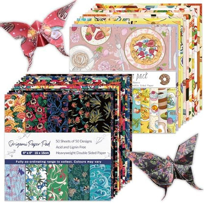 Origami Paper Kit 100 Sheets, 6x6 Inch Double Sided 40 Vivid Colored Paper by Bestartsuppliesforyou