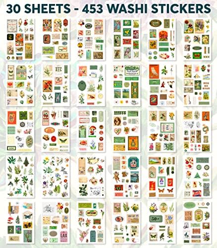 Junk Journal Supplies - Washi Stickers for Scrapbook & Journaling Supplies - Image 4