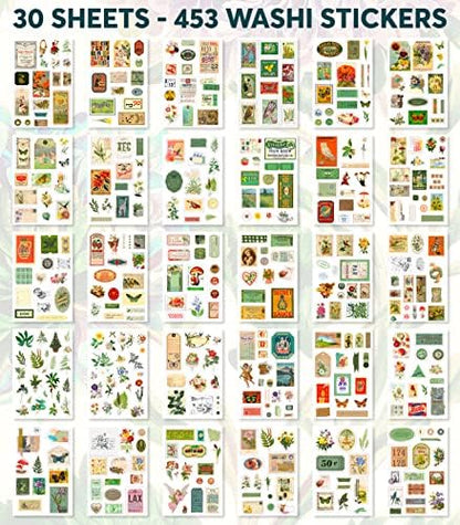 Junk Journal Supplies - Washi Stickers for Scrapbook & Journaling Supplies - Image 4