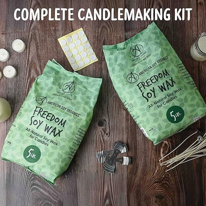 American Soy Organics Freedom Soy Wax Beads, DIY Candle Making Kit, 10 lbs - Image 2