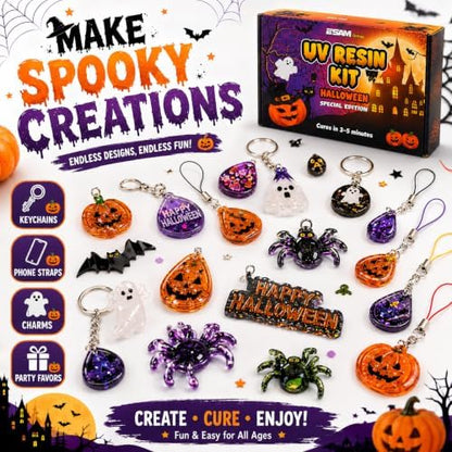ESAM Group Halloween UV Resin Jewelry Kit for Kids, Teens & Beginners - Image 7
