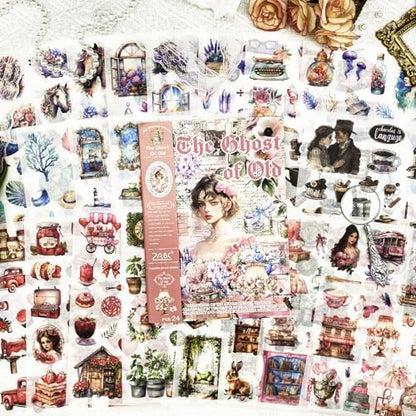Journal Sticker Book for Adults, 568pcs Pre-Cut Junk Journal Stickers for Scrapbooking Supplies Vintage Washi Stickers for Journaling Aesthetic Scrapbook Supplies for Women, Ephemera Sticker Book - Image 3