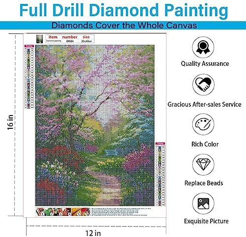 Eiazuiks Diamond Painting Kits for Adults, Landscape 5D DIY Diamond Art Kits Full Drill Diamond Dots for Gift Wall Decor and Relaxation Gem Arts 12x16 inch - Image 4