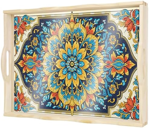DOTSOPS DIY Mandala Diamond Painting Serving Tray with Handle for Adults by DOTSOPS