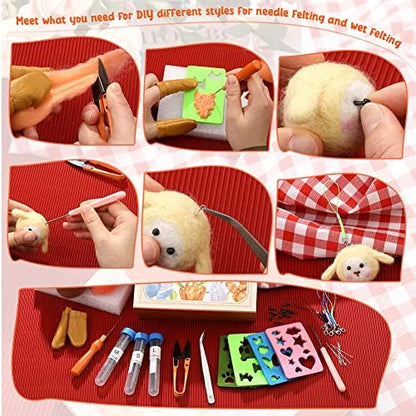 Mayboos Needle Felting Kit, Wool Roving 20 Colors Set - Image 5