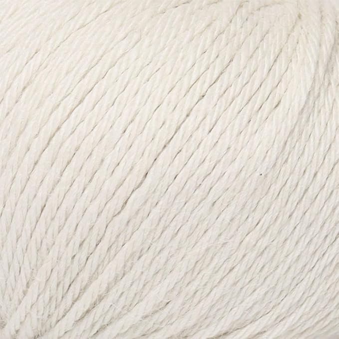 100% Baby Alpaca Yarn Wool Set of 3 Skeins (150 Grams) DK Weight - Made in Peru - Heavenly Soft and Perfect for Knitting and Crocheting (Alabaster White, DK)