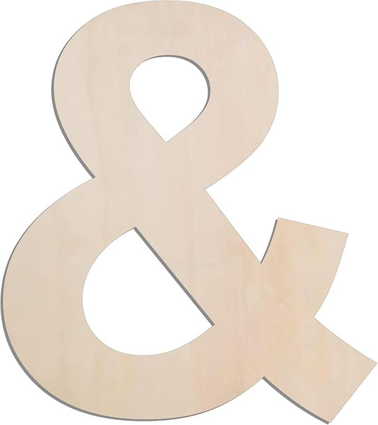 MGTECH 12 Inch Large Wooden Symbol &, 1/4 in Thick Big Wood Symbol for Crafts and Wall Decor