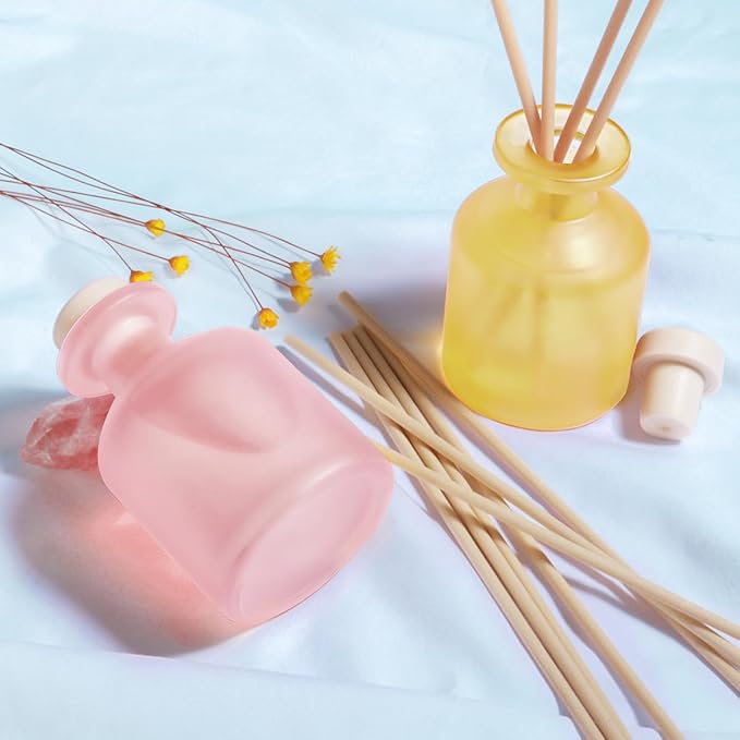 YISOWUH Reed Diffuser - BlackBerry Pineapple & Ebony Rose 3.38oz (100ml) 2 Packs Essential Oil Reed Diffuser Set with 16 Sticks, Long Lasting Fragrance for Home, Bathroom, Bedroom, Room, Decor