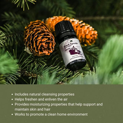 Nature Packaged Organic Black Spruce Essential Oil from Canada - Black Spruce Essential Oils for Candle Scent (5mL)
