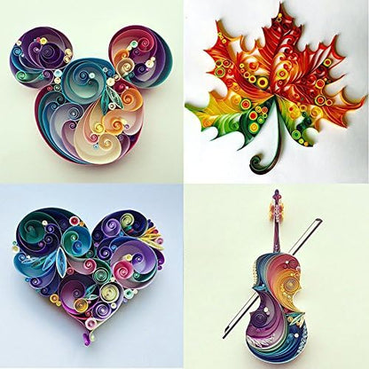 Paper Quilling Strips Set, 600 Strips Quilling Art Paper 3mm Width Pure Color Origami Paper Hand Craft Decoration Quilling Paper (Black) - Image 7