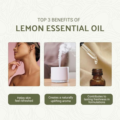 Nature Packaged Lemon Essential Oil - Direct from Citrusmade Southern Italy - Cold Pressed - Aceite de Limón for Aromatherapy, Massage, Diffuser, DIY Candle and Soap Making - 22lbs