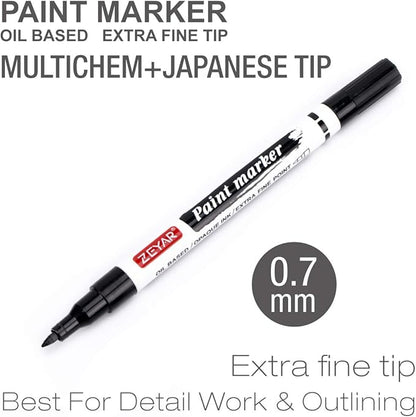 ZEYAR Oil-Based Paint Markers, Expert of Rock Painting, Extra Fine Point, 48 Colors, AP Certified. Permanent Ink & Waterproof, Works on Rock, Wood, Glass, Metal, Ceramic and more (48 Colors)