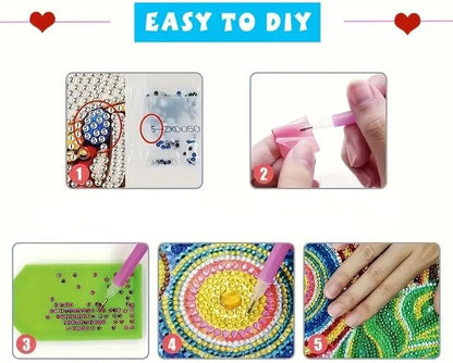 MaiYiYi 6 Pack DIY Butterfly Diamond Art Greeting Cards Kit - Image 7