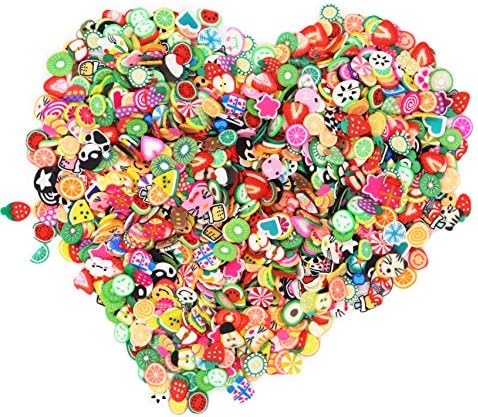 2000 Pcs Fruit Polymer Slices for Slime Nail Art Charms DIY Crafts by TCOTBE