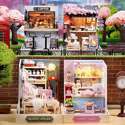 CUTEROOM DIY Doll Room Miniature Furniture Wooden House Kit-Candy Shop - Image 4