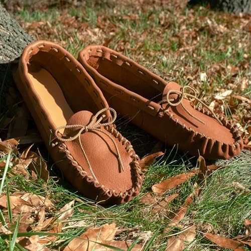 Realeather Adult Moccasin Leathercraft Kit, 10-11, Saddle Tan - Image 3