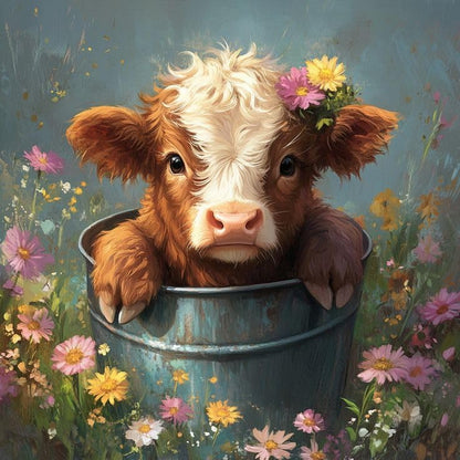 TELMOXA Highland Cow Paint by Numbers Kit for Adults, 16x16 in by Unknown