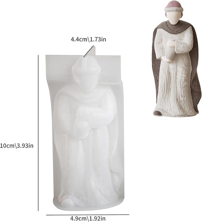 Silicone Born Jesus Nativity Scene Mold - Silicone Resin Casting Molds for Candle & Resin & Soap Craft Supplies