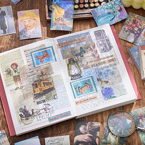 12 Sets 600 Sheets Washi Stickers for Journaling, Map Nature Celestial Portrait Boho Stickers Vintage Aesthetic Scrapbook Sticker Set for Bullet Journal Art Diary Card Craft Gifts Planner Notebook - Image 7