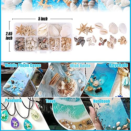 Myzzxt Resin Decoration Accessories Kit,Supplies Kit for Beginner,with Dried Flowers,Butterfly Stickers,Mica Powder and Fillers,Measuring Cups Tool Kit,for Resin Jewelry Making - Image 5