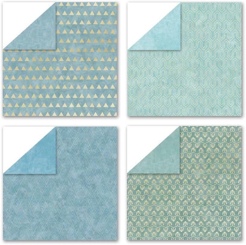 Boho Scrapbook Paper Vintage Flower Pattern Papers Pad 12×12,24 Sheets Double-Sided Bobo Floral Scrapbooking CardStock Paper Pad for Holiday Cardmaking DIY Origami Papers. - Image 4