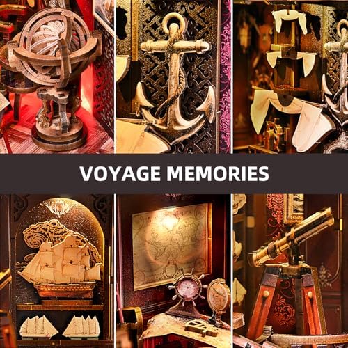 TOYQI Book Nook Kit for Adult, DIY Miniature Dollhouse Kit, Sailboat Models - Image 3